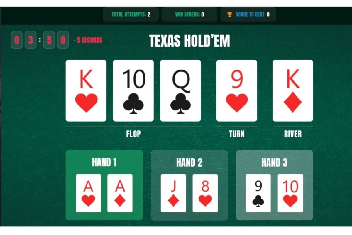 JUST LAUNCHED… Interactive Texas Hold'em Poker Quiz: Which hand wins? |  Recent Slot Releases, fresh industry news