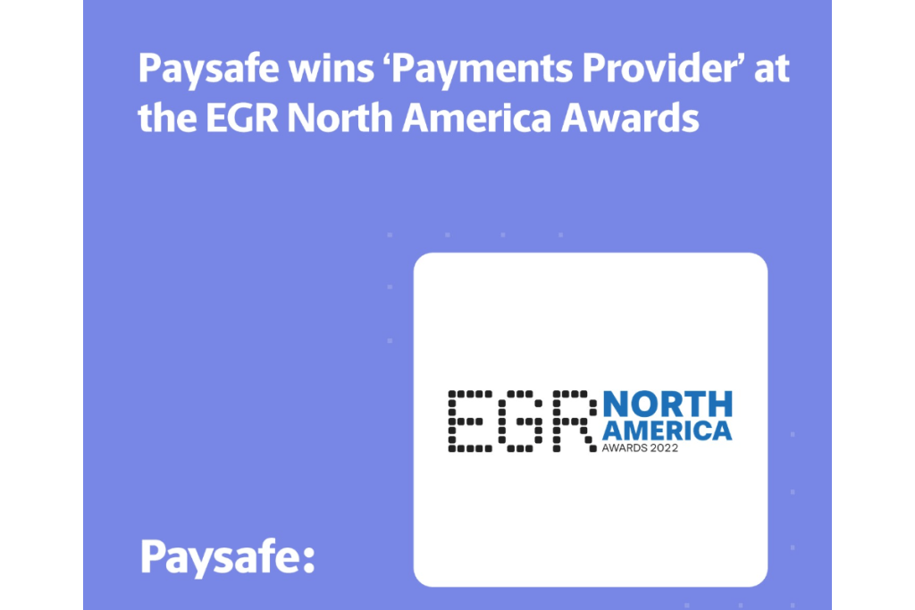 Paysafe wins ‘Payments Provider’ 2022 EGR North America Award Recent