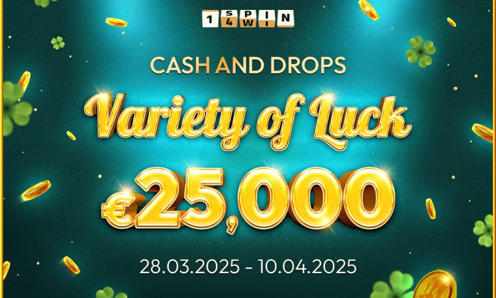 1spin4win-announces-casino-network-promotion-“variety-of-luck”-with-e25k-prize-pool