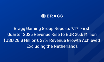bragg-gaming-group-reports-71%-first-quarter-2025-revenue-rise-to-eur-255-million-(usd-28.6-million);-27%-revenue-growth-achieved-excluding-the-netherlands