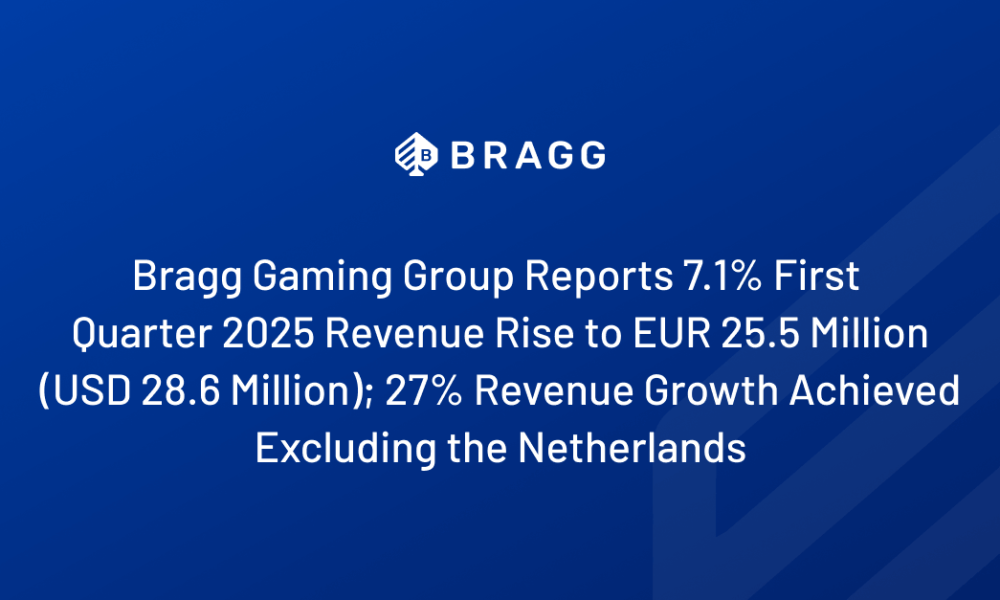 bragg-gaming-group-reports-71%-first-quarter-2025-revenue-rise-to-eur-255-million-(usd-28.6-million);-27%-revenue-growth-achieved-excluding-the-netherlands