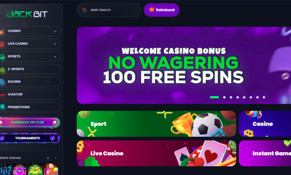 jackbit-crypto-casino-stands-out-with-30%-rakeback,-100-free-spins,-and-no-wagering-requirement