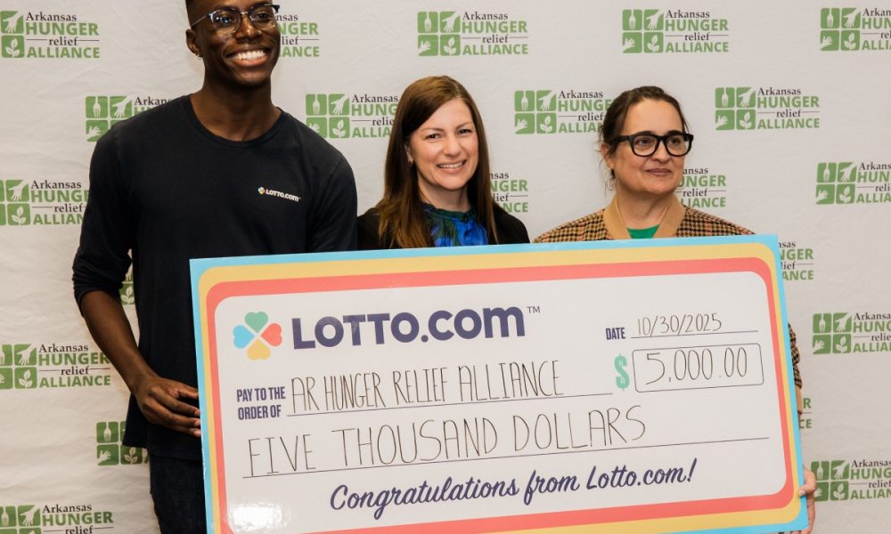 lotto.com-and-arkansas-scholarship-lottery-donate-$5,000-to-fight-hunger