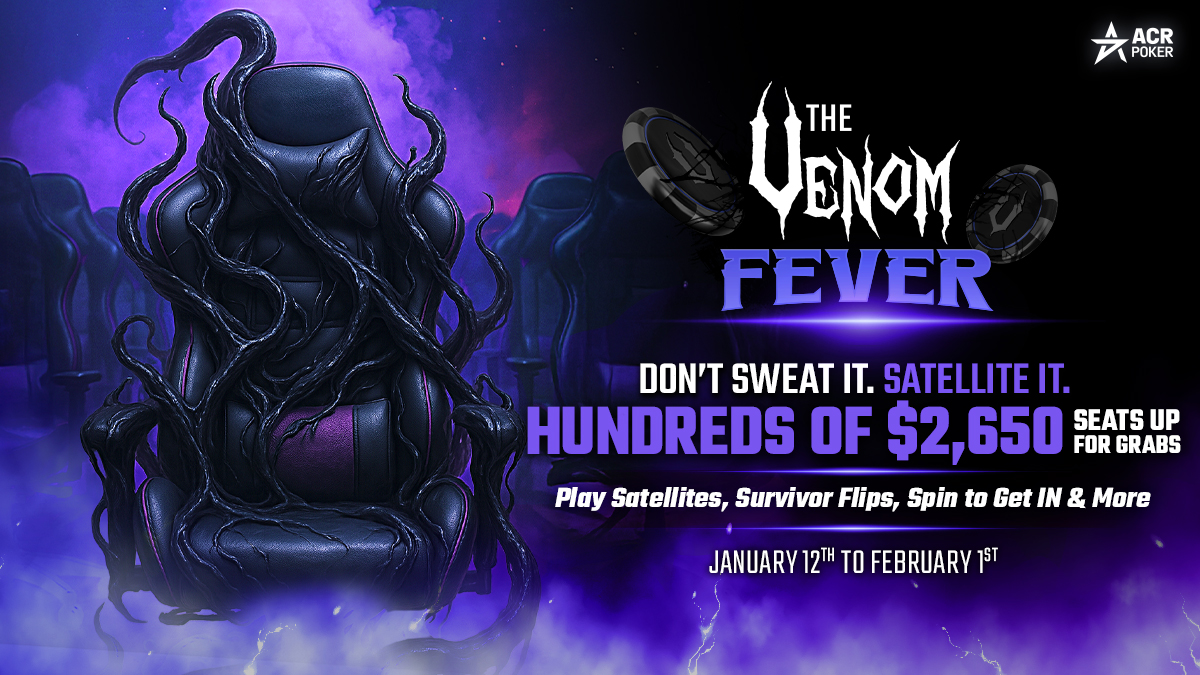 acr-poker-launches-venom-fever:-hundreds-of-seats-up-for-grabs-for-$10-million-dual-venom-events
