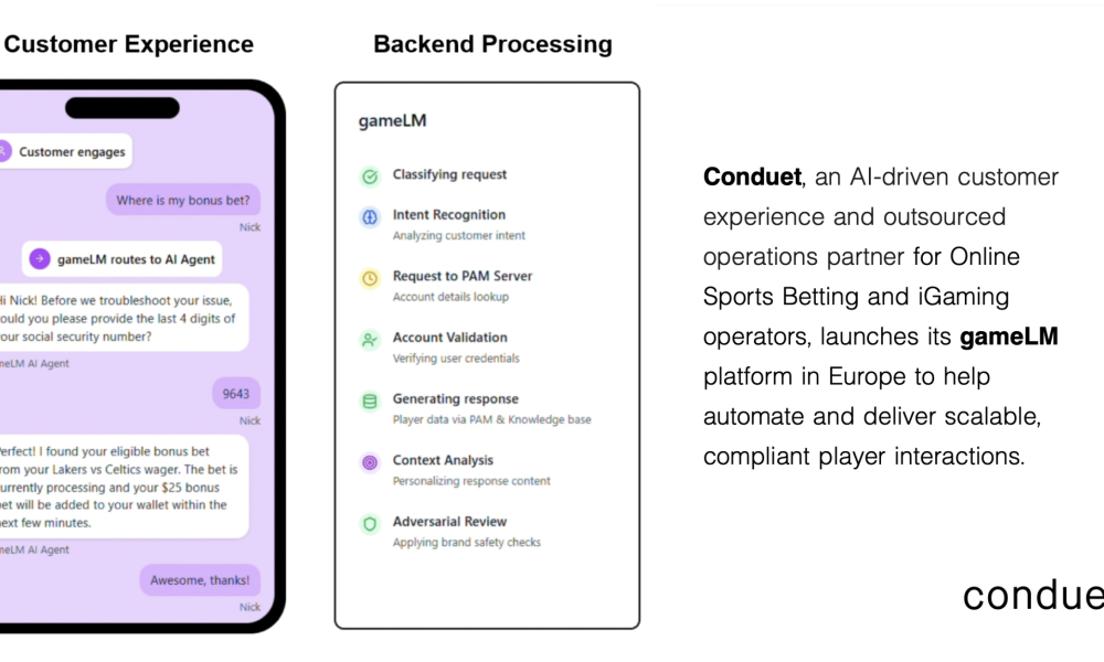 conduet-launches-gamelm-in-europe:-scaling-ai-powered-cx-for-igaming-and-osb-operators