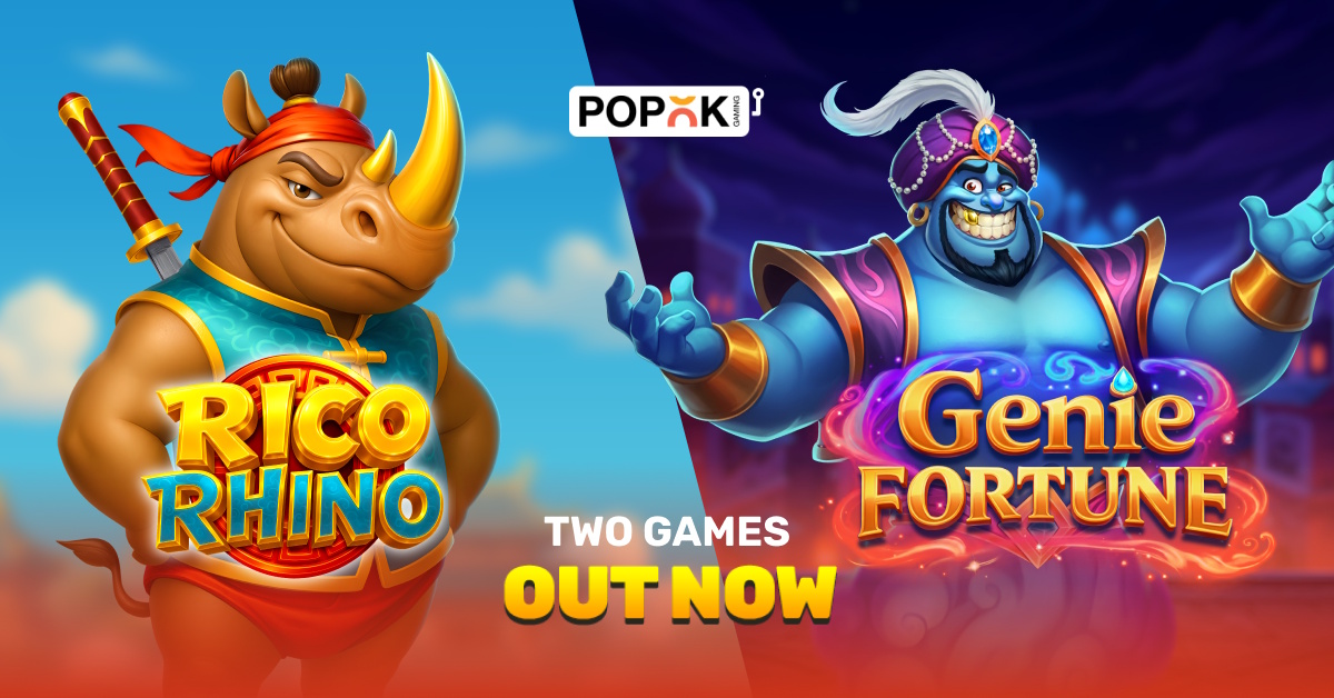 popok-gaming-launches-new-slot-games:-genie-fortune-and-rico-rhino